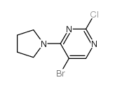 5-溴-2-氯-4-(1-吡咯烷基)嘧啶结构式