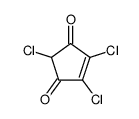 2,4,5-trichlorocyclopent-4-ene-1,3-dione结构式
