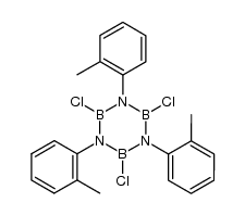 1,3,5-tri-o-tolyl-2,4,6-trichloro borazine Structure