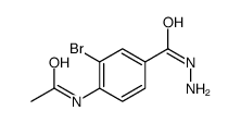 N-[2-bromo-4-(hydrazinecarbonyl)phenyl]acetamide结构式