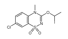 7-chloro-3-isopropoxy-4-methyl-4H-benzo[e][1,2,4]thiadiazine 1,1-dioxide结构式