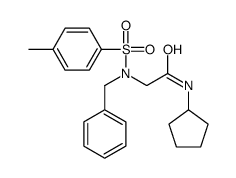 2-[benzyl-(4-methylphenyl)sulfonylamino]-N-cyclopentylacetamide结构式