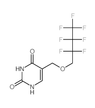 2,4(1H,3H)-Pyrimidinedione, 5-[(2,2,3,3,4,4, 4-heptafluorobutoxy)methyl]- Structure