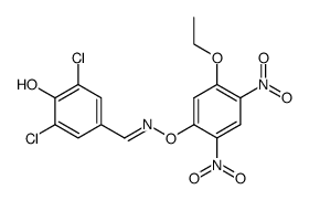 3,5-Dichloro-4-hydroxy-benzaldehyde O-(5-ethoxy-2,4-dinitro-phenyl)-oxime结构式