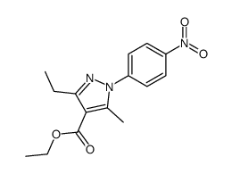3-ethyl-5-methyl-1-(4-nitro-phenyl)-1H-pyrazole-4-carboxylic acid ethyl ester结构式