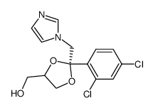顺-2-(2,4-二氯苯基)-2-(1H-咪唑-1-基甲基)-1,3-二氧戊环-4-甲醇结构式