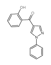 2-羟苯基1-苯基-1H-吡唑-4-基甲酮结构式