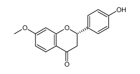 (2S)-4'-hydroxy-7'-methoxyflavanone Structure