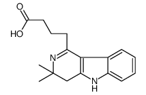 4-(3,3-dimethyl-4,5-dihydropyrido[4,3-b]indol-1-yl)butanoic acid结构式