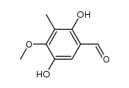 2,5-dihydroxy-4-methoxy-3-methyl-benzaldehyde结构式