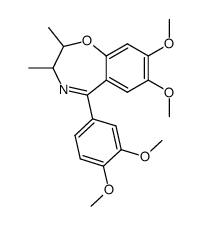 5-(3,4-dimethoxy-phenyl)-7,8-dimethoxy-2,3-dimethyl-2,3-dihydro-benzo[f][1,4]oxazepine Structure