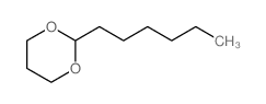 1,3-Dioxane, 2-hexyl- Structure