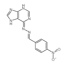 Benzaldehyde, 4-nitro-,2-(9H-purin-6-yl)hydrazone Structure