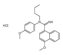 butyl-(4-methoxynaphthalene-1-carboximidoyl)-(4-methoxyphenyl)azanium,chloride Structure
