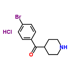 (4-Bromophenyl)(4-piperidinyl)methanone hydrochloride (1:1) Structure