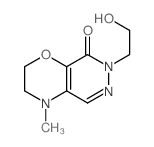 2H-Pyridazino[4,5-b]-1,4-oxazin-8(7H)-one, 3,4-dihydro- 7-(2-hydroxyethyl)-4-methyl- Structure