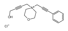 4-[4-(3-phenylprop-2-ynyl)morpholin-4-ium-4-yl]but-2-yn-1-ol,chloride结构式