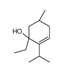 (5R)-1-ethyl-5-methyl-2-propan-2-ylcyclohex-2-en-1-ol结构式