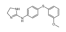 N-[4-(3-methoxyphenyl)sulfanylphenyl]-4,5-dihydro-1H-imidazol-2-amine结构式