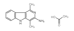 3-氨基-1,4-二甲基-5H-吡啶[4,3-B]吲哚乙酸结构式