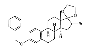 16-bromo-17,17-ethylenedioxy-3-benzyloxy-estra-1,3,5 (10)-trien-17-one Structure