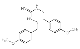 1,2-bis[(4-methoxyphenyl)methylideneamino]guanidine结构式