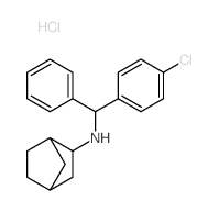 Bicyclo[2.2.1]heptan-2-amine,N-[(4-chlorophenyl)phenylmethyl]-, hydrochloride (1:1) Structure