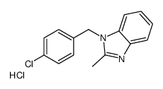 1-(4-氯苄基)-2-甲基苯并咪唑盐酸盐结构式