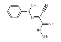 Ethanimidic acid,2-cyano-2-(2-methyl-2-phenylhydrazinylidene)-, hydrazide Structure