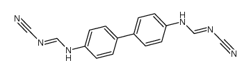 联苯-4,4-双(n-氰基-n-甲基甲脒)结构式
