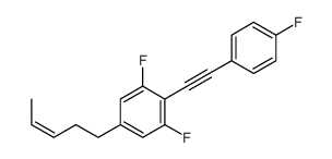 1,3-difluoro-2-[2-(4-fluorophenyl)ethynyl]-5-pent-3-enylbenzene结构式
