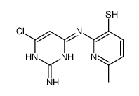 3-Pyridinethiol, 2-((2-amino-4-chloro-6-pyrimidinyl)amino)-6-methyl- Structure
