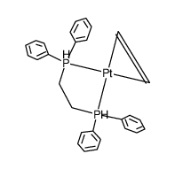 [Pt(1,2-bis(diphenylphosphino)ethane)(η2-C2H4)] Structure