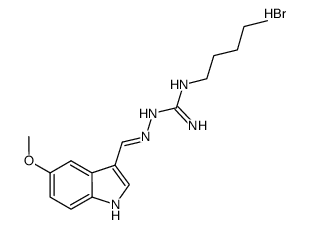 3-(5-methoxy-1H-indol-3-yl-methylene)-N-pentylcarbazimidamide hydrobromide结构式