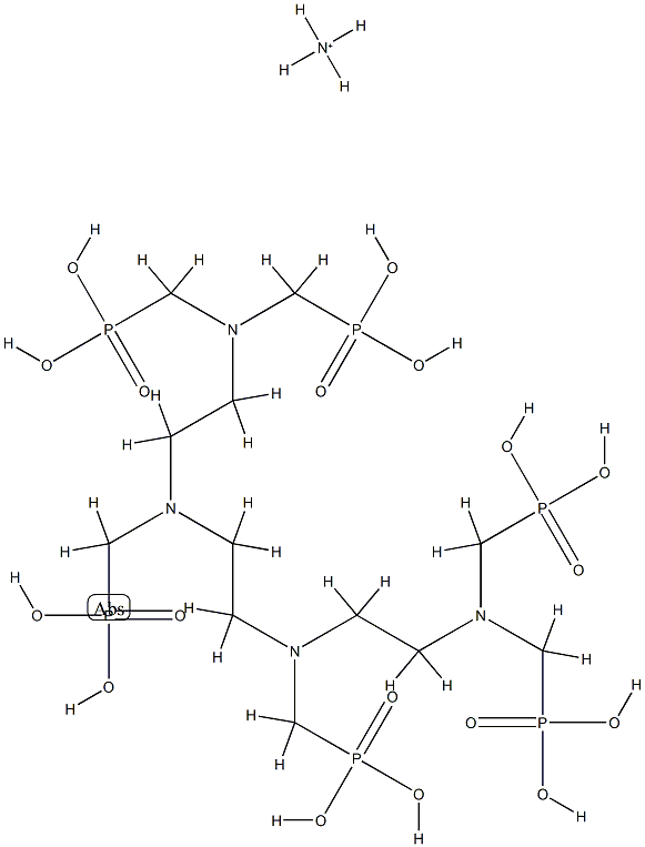 [ethylenebis[[(phosphonomethyl)imino]ethylenenitrilobis(methylene)]]tetrakisphosphonic acid, ammonium salt Structure