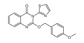 2-[(4-methoxyphenyl)methoxy]-3-(1,3-thiazol-2-yl)quinazolin-4-one结构式