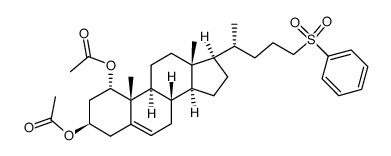25,26,27-trisnor-1α,3β-diacetoxycholest-5-ene-24-yl phenyl sulfone Structure
