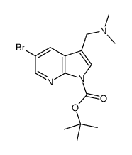 5-溴-3-二甲基氨基甲基-吡咯并[2,3-b]吡啶-1-羧酸叔丁酯结构式