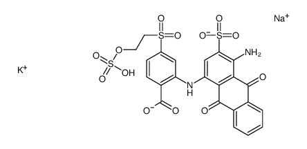 2-[(4-氨基-9,10-二氢-9,10-二氧-3-硫-1-蒽基)氨基]-4-[[2-(硫氧)乙基]磺酰基]苯甲酸钾钠结构式