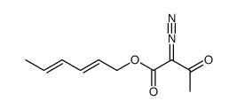 (E,E)-(hexa-2,4-dienyl)-2-diazo-3-oxo-butyrate Structure