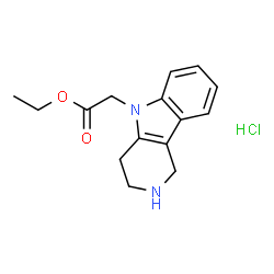 ethyl 2-(3,4-dihydro-1H-pyrido[4,3-b]indol-5(2H)-yl)acetate hydrochloride结构式