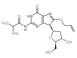 8-allyloxy-n2-isobutyryl-2'-deoxyguanosine Structure