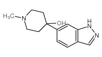 4-(1H-6-吲唑)-1-甲基哌啶-4-醇结构式
