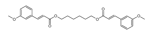 (E)-3-(3-Methoxy-phenyl)-acrylic acid 6-[(E)-3-(3-methoxy-phenyl)-acryloyloxy]-hexyl ester结构式