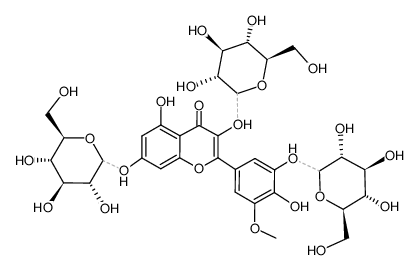laricitrin 3-O-glucopyranoside-5'-O-glucopyranosyl-7-O-glucoside Structure