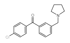 4'-CHLORO-3-PYRROLIDINOMETHYL BENZOPHENONE结构式