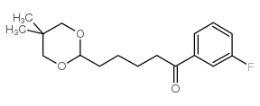 5-(5,5-DIMETHYL-1,3-DIOXAN-2-YL)-3'-FLUOROVALEROPHENONE Structure