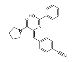 N-[1-(4-cyanophenyl)-3-oxo-3-pyrrolidin-1-ylprop-1-en-2-yl]benzamide Structure