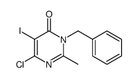 3-benzyl-6-chloro-5-iodo-2-methylpyrimidin-4-one Structure