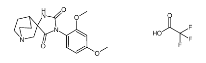 3'-(2,4-dimethoxyphenyl)-quinuclidine-3-spiro-5'-hydantoin trifluoroacetate结构式